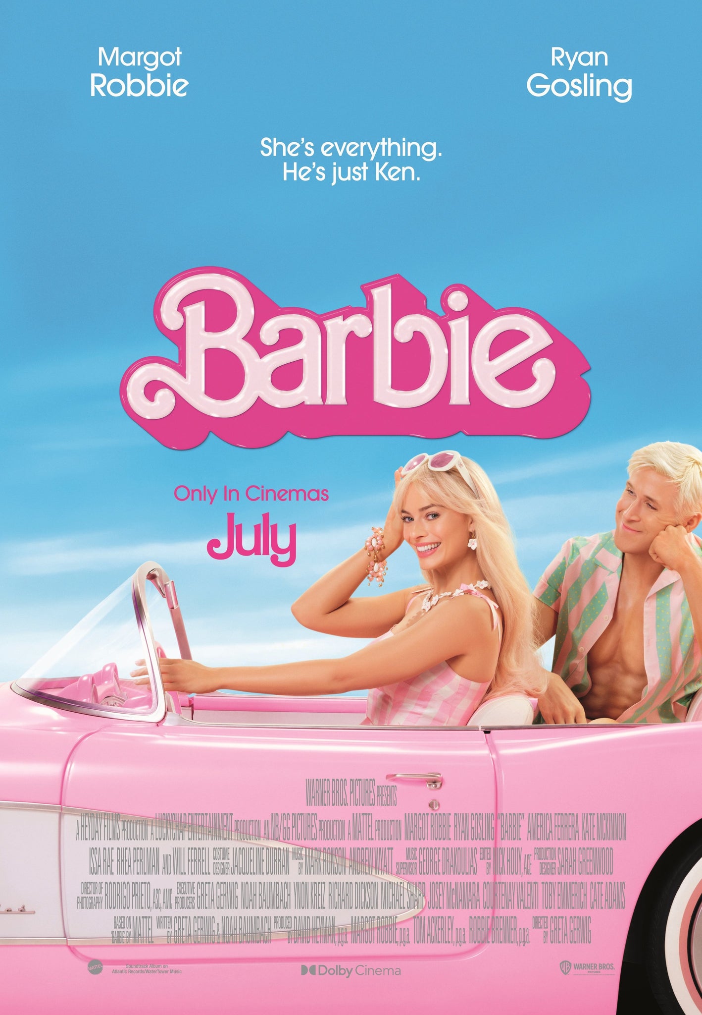 Barbie, película nominada a "Mejor Guion Adaptado" en los premios Oscar. Foto: moviepostermexico.