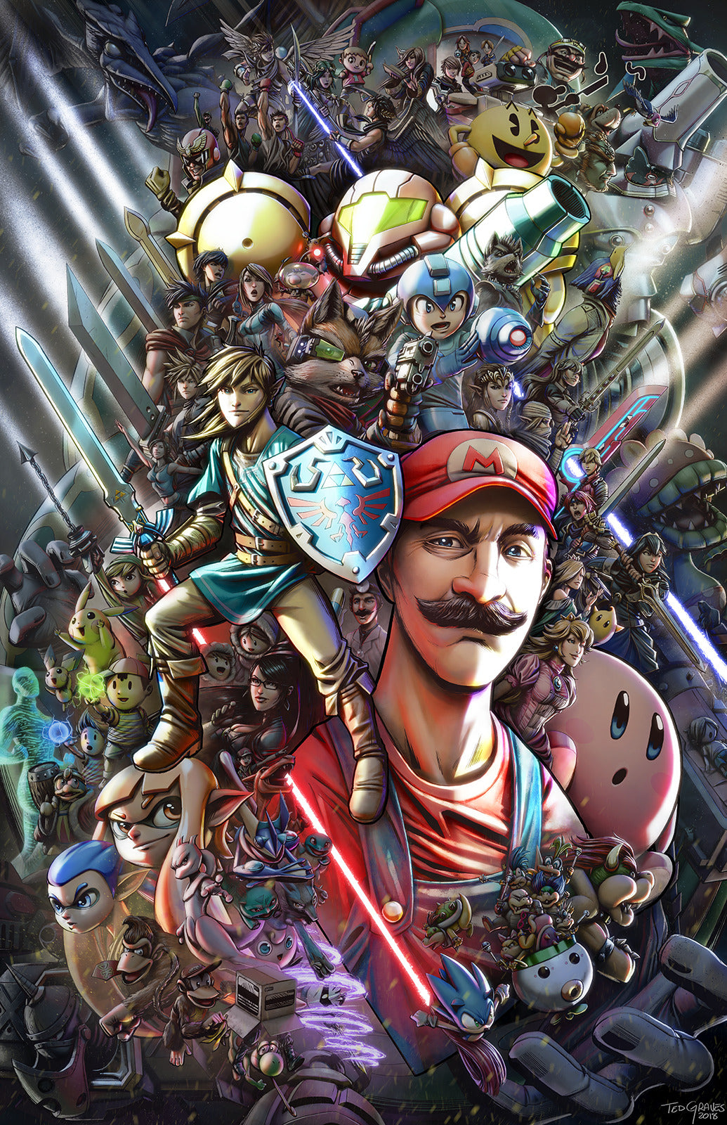 Poster Juego Super Smash Bros 9