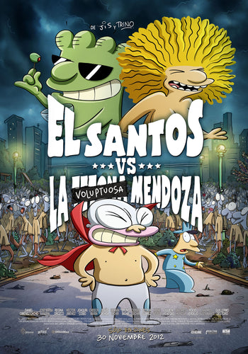 Poster Pelicula El Santos VS la Tetona Mendoza