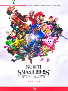 Poster Juego Super Smash Bros 2