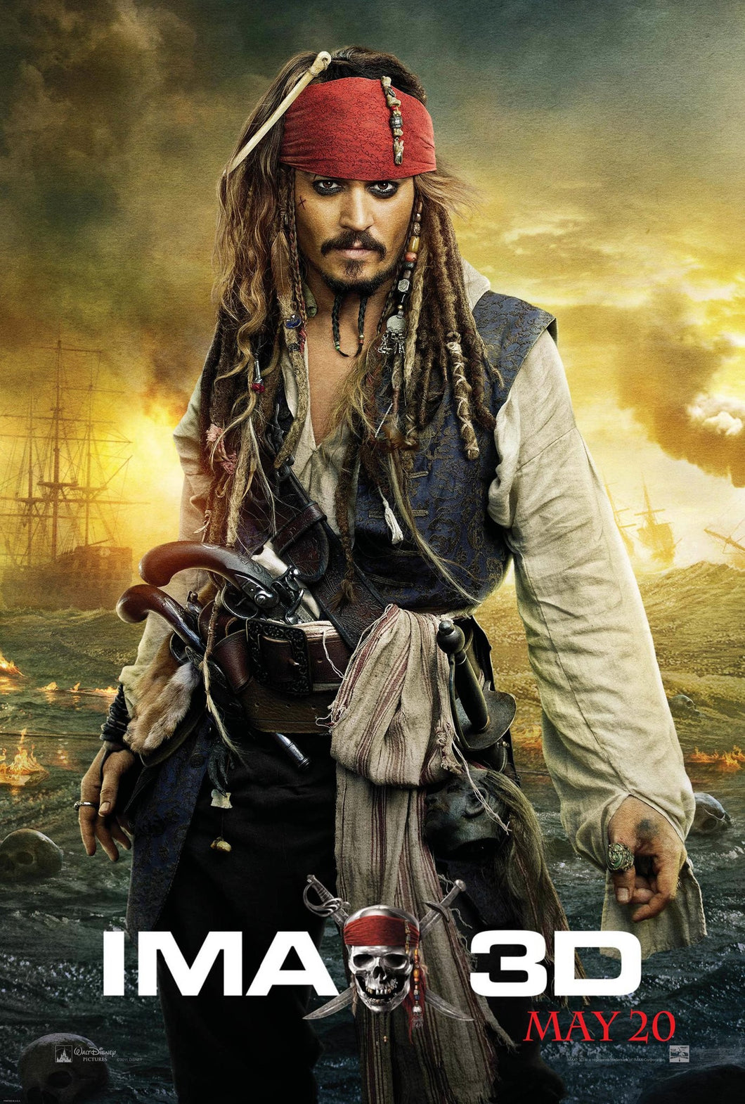 Poster Pelicula Pirates of the Caribbean: On Stranger Tides (2011)